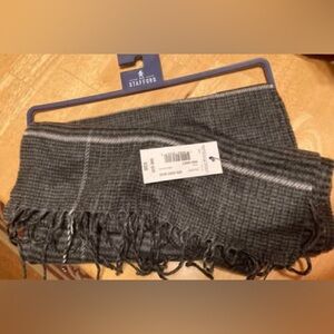 Stafford Charcoal Checkered Men's Scarf